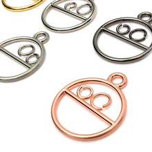 Load image into Gallery viewer, Zipper Pulls Circle style- 1set (30mm inside) Gold,Gold matte,Silver,Silver matte,Antique matte,Dark Silver,Leather craft tool MLT- P0000CXS