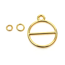 Load image into Gallery viewer, Zipper Pulls Circle style- 1set (30mm inside) Gold,Gold matte,Silver,Silver matte,Antique matte,Dark Silver,Leather craft tool MLT- P0000CXS
