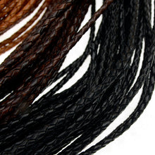 Load image into Gallery viewer, Twisted Mesh cord 3mm,4mm Genuine leather- 1m, braided leather cord, bracelet items, leather supplies MLT- P0000CYY