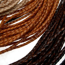 Load image into Gallery viewer, Twisted Mesh cord 3mm,4mm Genuine leather- 1m, braided leather cord, bracelet items, leather supplies MLT- P0000CYY