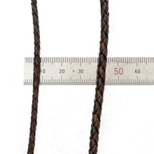 Load image into Gallery viewer, Twisted Mesh cord 3mm,4mm Genuine leather- 1m, braided leather cord, bracelet items, leather supplies MLT- P0000CYY