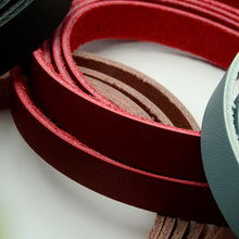 Load image into Gallery viewer, Flat leather strap leather strap 1 meter natural cowhide bag necklace mask strap key ring leather craft