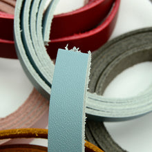Load image into Gallery viewer, Flat leather strap leather strap 1 meter natural cowhide bag necklace mask strap key ring leather craft