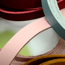 Load image into Gallery viewer, Flat leather strap leather strap 1 meter natural cowhide bag necklace mask strap key ring leather craft