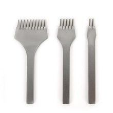 Load image into Gallery viewer, Leather Stitching Prong Chisel Set, 2/5/10 Stitching Chisels (3.4mm~3.8mm), Leather Craft Pricking Iron Tool MLT-P0000CAI
