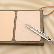 Load image into Gallery viewer, Duel Face Wood Strop, Double Sided Sharpening Block, blade Polishing DIY Tools, Handmade Leather Craft tools MLT-P0000DMC