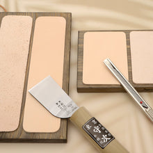 Load image into Gallery viewer, Duel Face Wood Strop, Double Sided Sharpening Block, blade Polishing DIY Tools, Handmade Leather Craft tools MLT-P0000DMC