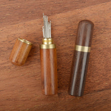 Load image into Gallery viewer, Wooden Needle Holder, wood box, Crafts Capsule Leather craft tool MLT-P0000BWP