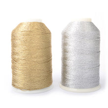 Load image into Gallery viewer, Grossy Metal Thread,High Quality Polyester thread and metal, Diameter 0.4~0.5mm- Length 60m(656 yd) -MLT-P0000BTT