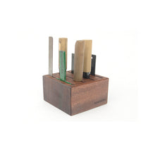 Load image into Gallery viewer, Tool Rack for knife, Wooden Design tool Organizer for your design stamps,Leather Craft Tool -MLT-P0000BRW