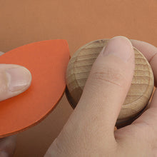 Load image into Gallery viewer, Round Flat Wood Edge Slicker Burnisher Polishing DIY Woodworking Tools, Handmade Leather Craft tools MLT-P0000BUO