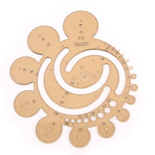 Load image into Gallery viewer, Round pentagon style Templet. 1 in 1Ruler, Circle Ruler tool, use drawing tools,Leather craft tools MLT-P0000BVJ