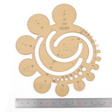 Load image into Gallery viewer, Round pentagon style Templet. 1 in 1Ruler, Circle Ruler tool, use drawing tools,Leather craft tools MLT-P0000BVJ