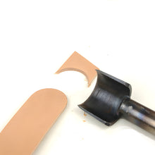Load image into Gallery viewer, Half Round End Punch, durable steel -Cutter for leather crafts-End of Strap punches for leathercraft -MLT- P00000GW
