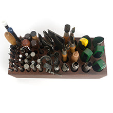 Load image into Gallery viewer, Multi size Tool Rack, Wooden Design tool Organizer for your Leather Craft Tools-P0000BJP

