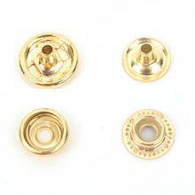 Load image into Gallery viewer, Brass Ring Snap Rivets: Gold, Silver, Antique - 13/15mm (4pcs of 1Set)  P0000BFI
