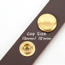 Load image into Gallery viewer, Brass Ring Snap Rivets: Gold, Silver, Antique - 13/15mm (4pcs of 1Set)  P0000BFI
