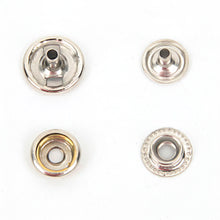 Load image into Gallery viewer, Brass Ring Snap Rivets: Gold, Silver, Antique - 13/15mm (4pcs of 1Set)  P0000BFI
