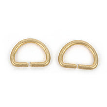 Load image into Gallery viewer, Solid Brass D-Rings, Antique Brass Finish, 10-15mm, 2pcs leather craft tools - P0000BHJ
