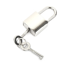 Load image into Gallery viewer, Lock and Key(ver.3-Round Key), Working Lock , Mini Lock, Small Padlock, Padlock, Padlock and Key Leather craft tools MLT-P0000BWK
