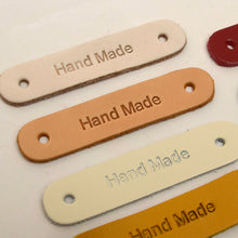 Load image into Gallery viewer, hand made Leather Label 5 pcs- DIY Material Bag Supplies label for leather crafting, MLT- P0000DPS
