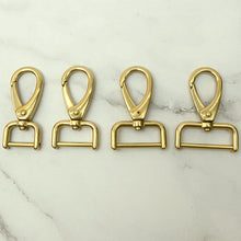 Load image into Gallery viewer, Solid Brass Swivel Clips (Screw Style, Round Ring Style) Leather craft tools MLT-P0000DRF
