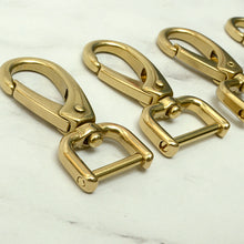 Load image into Gallery viewer, Solid Brass Swivel Clips (Screw Style, Round Ring Style) Leather craft tools MLT-P0000DRF
