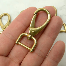 Load image into Gallery viewer, Solid Brass Swivel Clips (Screw Style, Round Ring Style) Leather craft tools MLT-P0000DRF
