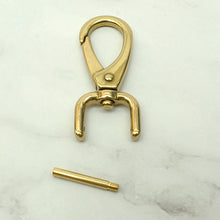 Load image into Gallery viewer, Solid Brass Swivel Clips (Screw Style, Round Ring Style) Leather craft tools MLT-P0000DRF
