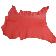 Load image into Gallery viewer, GOATSKIN Leather [RED] 4~5 sq ft, Finished Goatskin Leather (NOT Cutting size,4~5 sq ft overall) Leather crafting MLT- P0000COT
