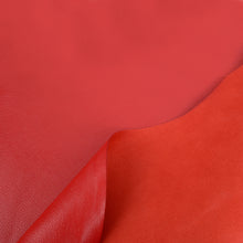 Load image into Gallery viewer, GOATSKIN Leather [RED] 4~5 sq ft, Finished Goatskin Leather (NOT Cutting size,4~5 sq ft overall) Leather crafting MLT- P0000COT
