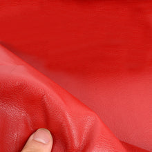 Load image into Gallery viewer, GOATSKIN Leather [RED] 4~5 sq ft, Finished Goatskin Leather (NOT Cutting size,4~5 sq ft overall) Leather crafting MLT- P0000COT
