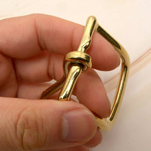 Load image into Gallery viewer, Leather Craft Soild Brass Half Buckle single bar buckle making a belt, strap MLT-P0000DTP
