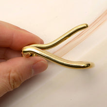 Load image into Gallery viewer, Leather Craft Soild Brass Half Buckle single bar buckle making a belt, strap MLT-P0000DTP
