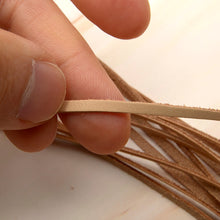 Load image into Gallery viewer, Natural beige Flat leather strap 1 meter real cowhide necklace key ring leather craft P0000DTT
