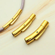 Load image into Gallery viewer, Push &amp; Snap-on Bracelet Clasp, Leather Cord End, DIY Jewelry Making Craft tools MLT- P0000DKQ
