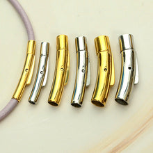 Load image into Gallery viewer, Push &amp; Snap-on Bracelet Clasp, Leather Cord End, DIY Jewelry Making Craft tools MLT- P0000DKQ
