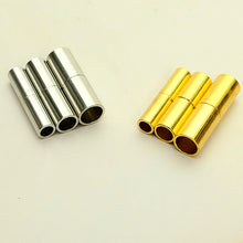 Load image into Gallery viewer, Magnetic Bracelet Clasp, Flat Ornament, Leather Cord, DIY Jewelry Making Craft tools MLT- P0000DKS
