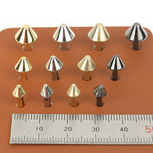 Load image into Gallery viewer, 10pcs Cone Studs Rivets, DIY Rivet Stud Leather craft Tools MLT -P0000BAJ
