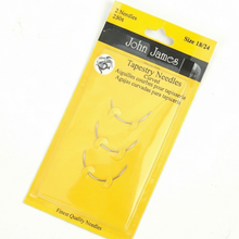 Load image into Gallery viewer, John James Needles - Cuverd(3 size), Saddlers' Harness needles in plastic envelope. Leather Hand Sewing Needles. JOHN JAMES -MLT- P00000XH
