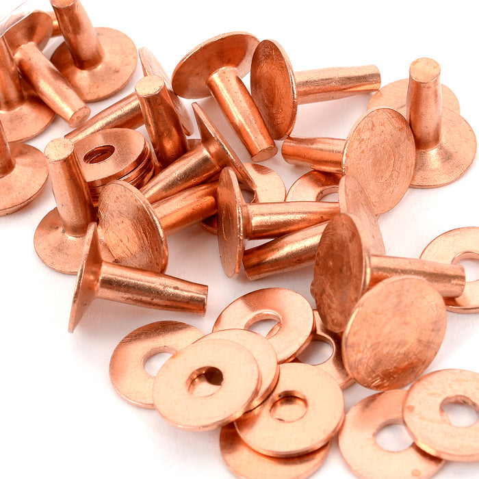 High quality Copper Rivets & Burrs Rivets (9mm/12mm) Leather DIY making asscessories(20set)-MLT-P0000CMK