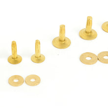 Load image into Gallery viewer, High quality Brass Rivets &amp; Burrs Rivets (9mm/12mm) Leather DIY making asscessories(20set)-MLT-P0000CMJ
