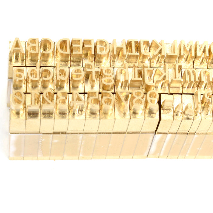 5.5mm Size-Individual hot stamp (initials) Font: Consolas, (Capital, lowercase, numbers and special symbols) MLT-P0000CMM