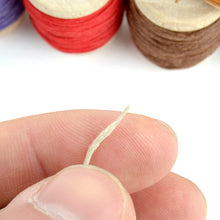 Load image into Gallery viewer, Waxed Thread, Hand Sewing Thread Round Wax Thread for Hand Sewing Leather , 0.7mm or 1.0mm-20M length Leather craft tools MLT-P0000BDE
