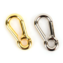 Load image into Gallery viewer, Carabiner Gate O-Ring, Round Push Snap Hooks (gold,Silver plate) , Leather Craft Tools, MLT-P0000CRG
