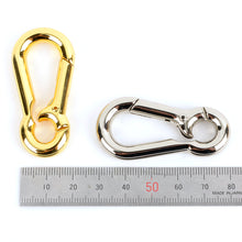 Load image into Gallery viewer, Carabiner Gate O-Ring, Round Push Snap Hooks (gold,Silver plate) , Leather Craft Tools, MLT-P0000CRG
