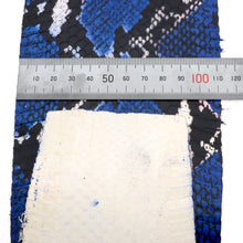 Load image into Gallery viewer, Mixed Shine Blue/black - Water Snake Skin (Genuine leather) for Bookbinding, Journaling, Purses, Cuffs, Heels-MLT- P0000CRY
