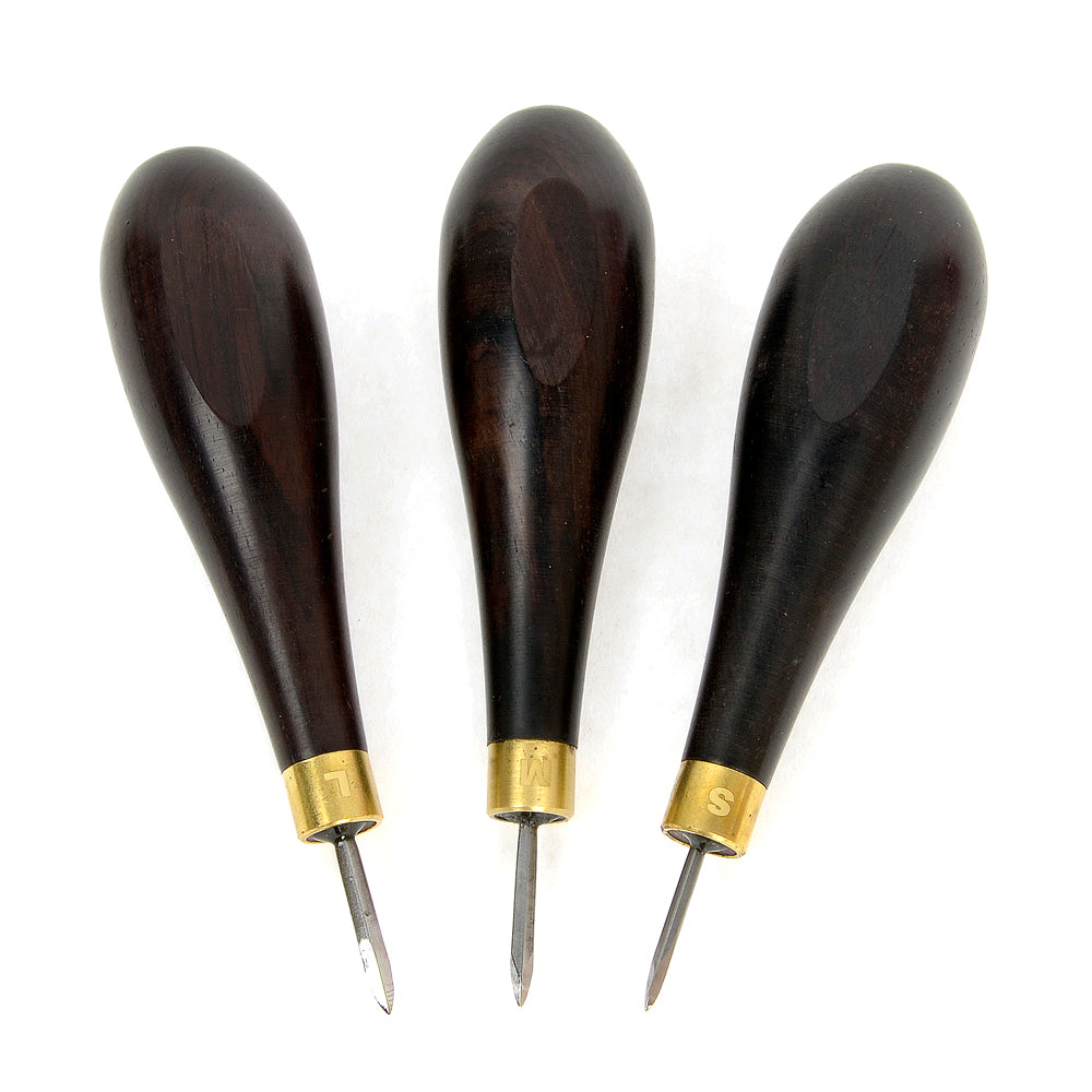 Diamond hole point shape stitching awl ebony handle, Leather craft tool-MLT-P0000CTC