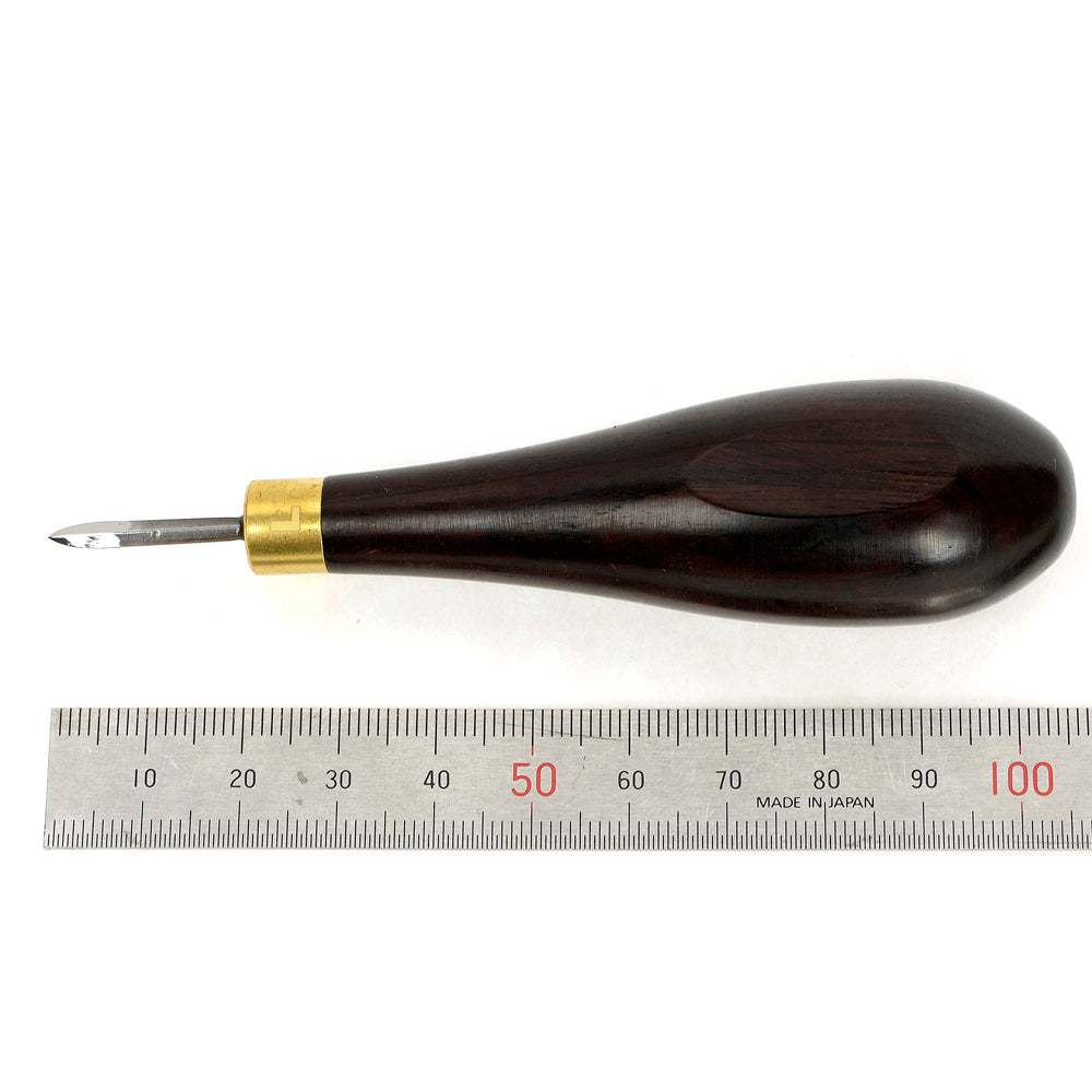 Leathercraft Tool 3mm Black Brown Diamond Point Leather Stitching Awl, with  Wooden Handle, to Pierce Sewing Holes in Leatherwork