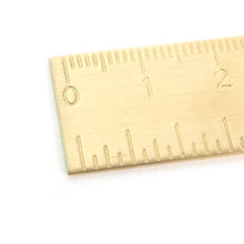 Load image into Gallery viewer, Brass Ruler, inch and CM ruler, 2 kind of size -12cm15cm, Leather craft tools MLT- P0000CUM
